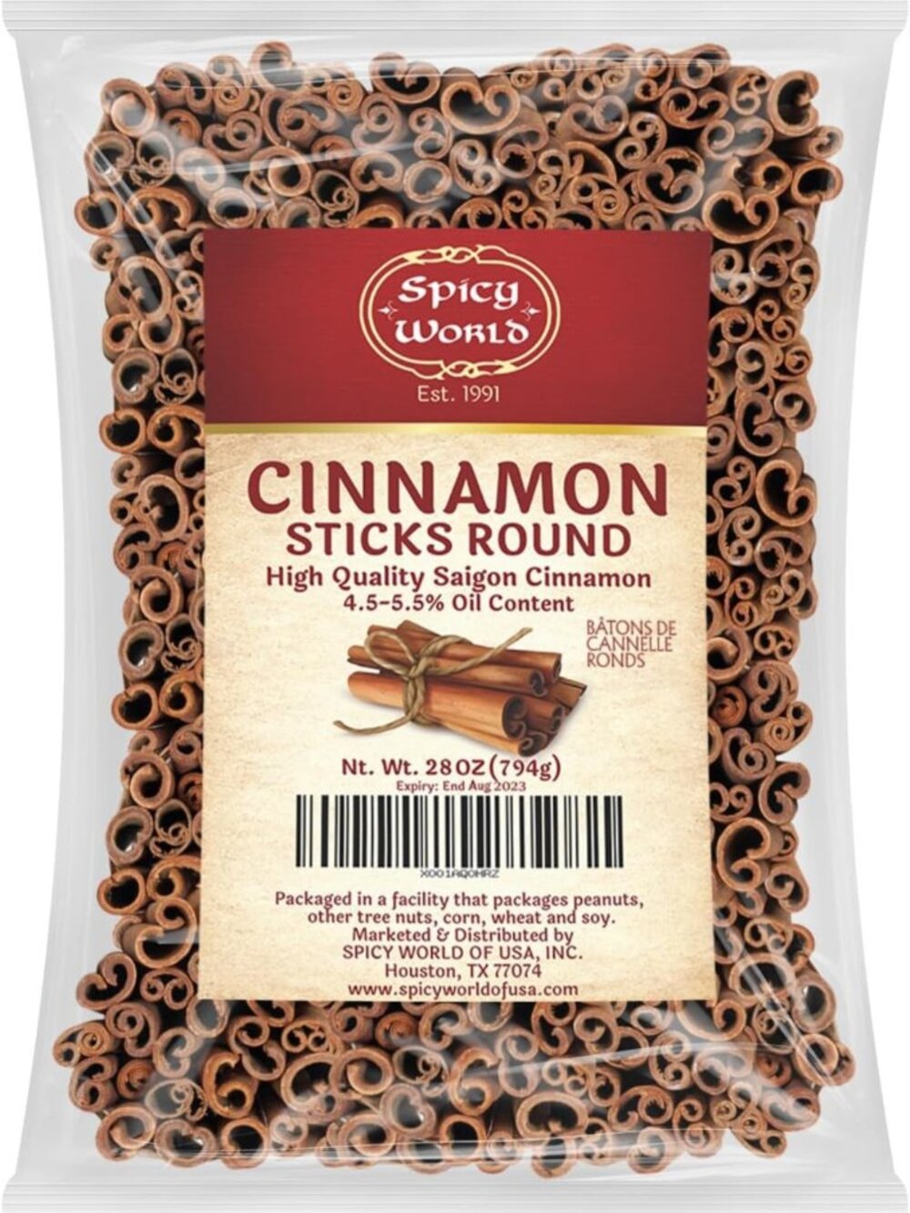 Bulk Cinnamon Sticks - 1.75 lbs, Strong Aroma for Baking & Cooking, 150+ Sticks